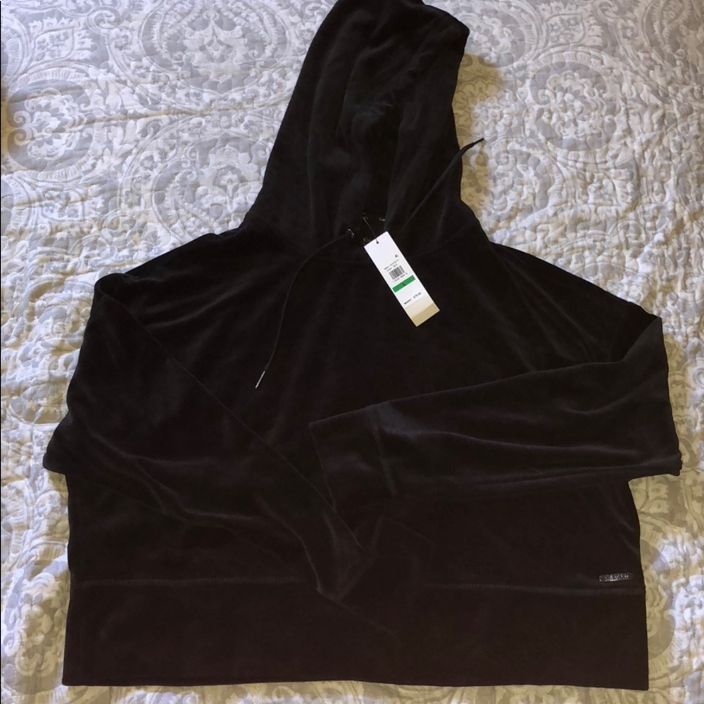 NWT CALVIN KELIN velour sweatshirt